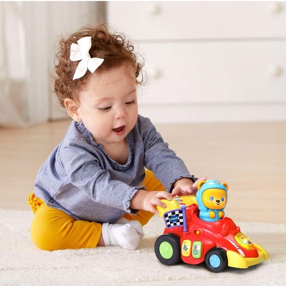 VTech Press and Pull Racer, Red - Picture 3 of 9